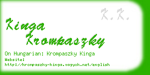 kinga krompaszky business card